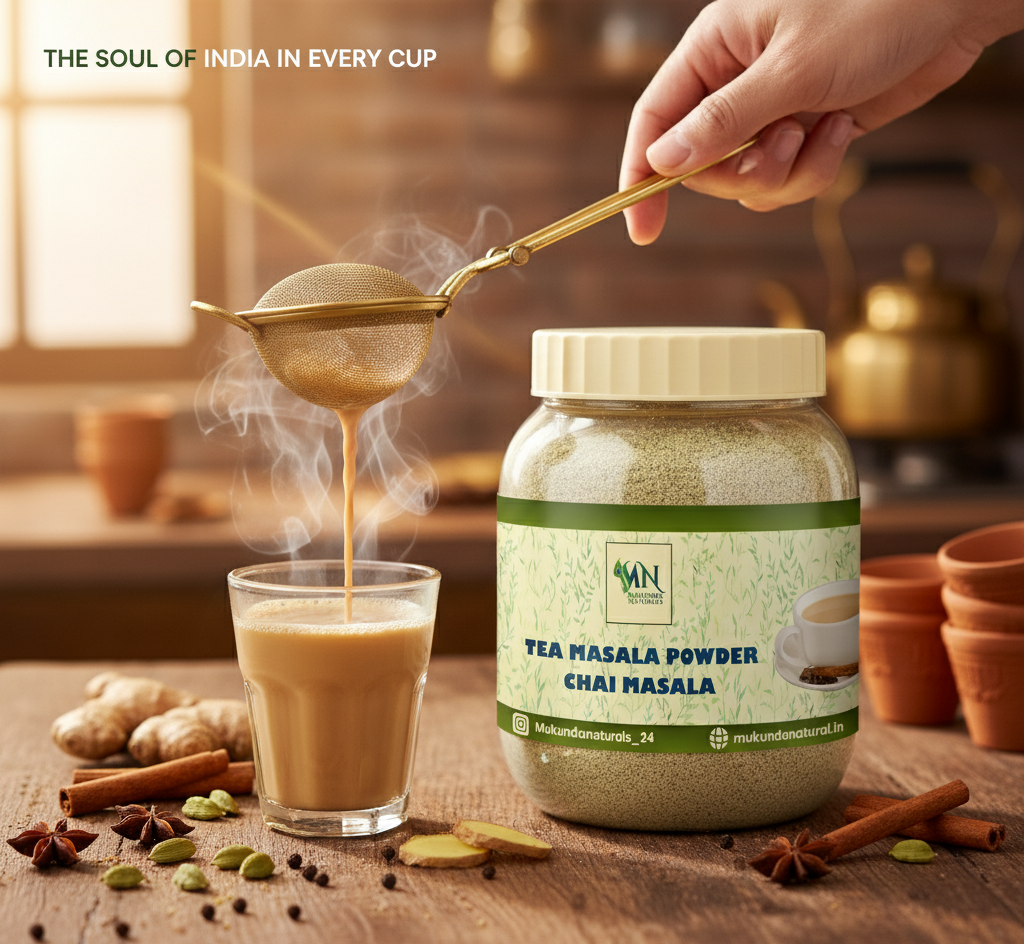 Mukunda Naturals Chai Masala | Premium Blend of 100% Natural Spices | Enhance Your Tea Flavor | 100g Click to see full view Mukunda Naturals Chai Masala | Premium Blend of 100% Natural Spices | Enhance Your Tea Flavor | 100g
